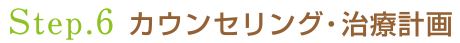 6.カウンセリング・治療計画